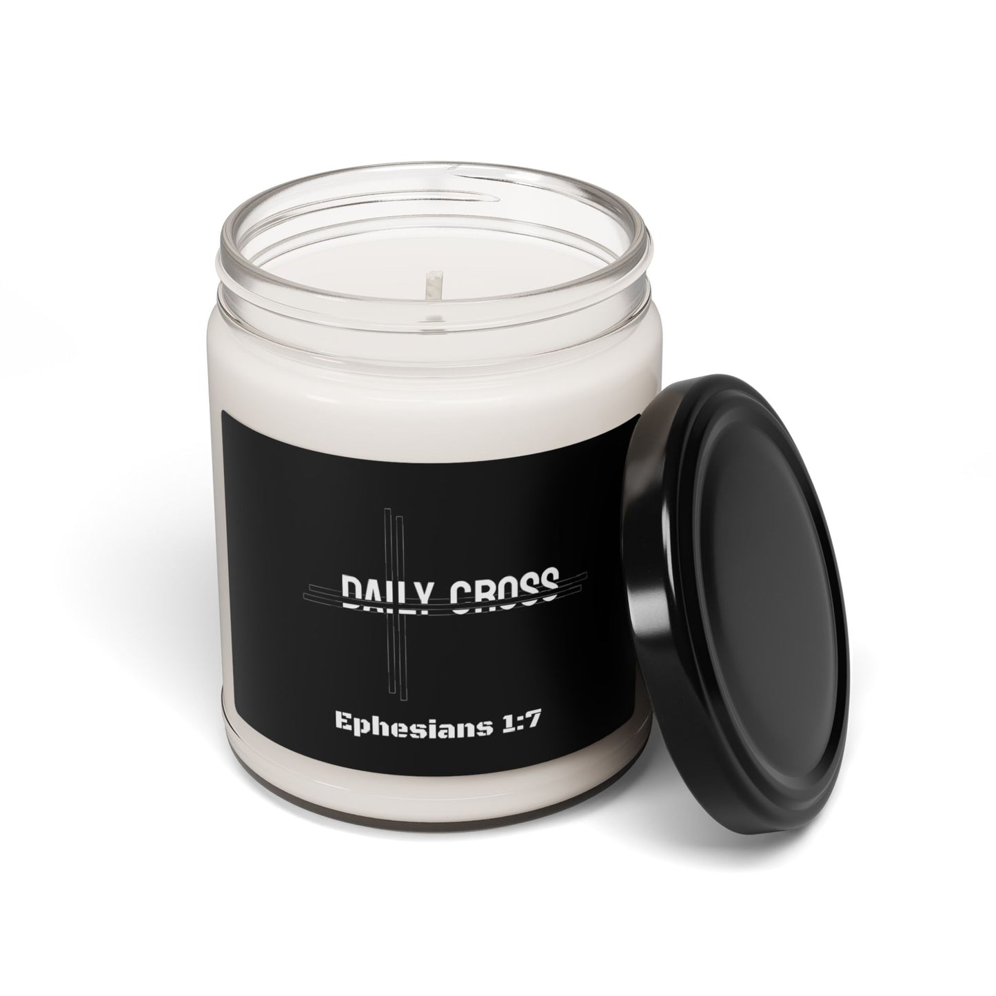 "DAILY CROSS- Ephesians 1:7" Scented Soy Candle, 9oz